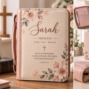 Sacred Name Personalized Bible Cover — Name Meaning with Scripture