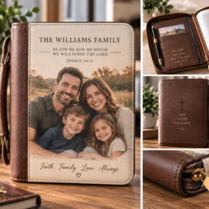 Photo Personalized Bible Cover — Custom Family Photo Bible Case